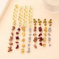 Women's Novelty Ethnic Style Cool Style Geometric Alloy Natural Stone Plating Braided Barrettes Hair Clip main image 5