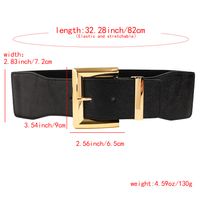 Vintage Style Simple Style Classic Style Solid Color Pu Leather Belt Buckle PU Artificial Leather Women's Leather Belts main image 4