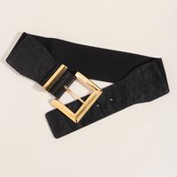 Vintage Style Simple Style Classic Style Solid Color Pu Leather Belt Buckle PU Artificial Leather Women's Leather Belts main image 6