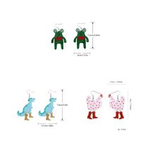 1 زوج نمط IG جذاب الطراز الحديث حيوان ديناصور ضفدع أريليك الأقراط المعلقة main image 2
