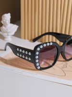 Hawaiian Modern Style Classic Style Square Pc Square Inlaid Pearls Full Frame Women's Sunglasses main image 3