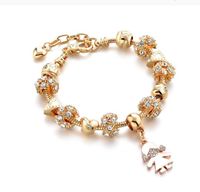 Vintage Style Simple Style Color Block Alloy Plating Inlay Rhinestones Zircon Gold Plated Women's Bracelets sku image 10