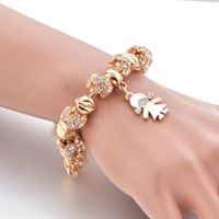 Vintage Style Simple Style Color Block Alloy Plating Inlay Rhinestones Zircon Gold Plated Women's Bracelets main image 1