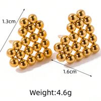 1 Pair Cute Heart Shape Polishing 304 Stainless Steel 18K Gold Plated Ear Studs main image 9
