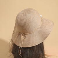 Women's Vacation Color Block Curved Eaves Sun Hat main image 5