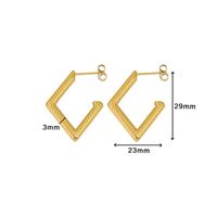 1 Paar Einfacher Stil Pendeln Geometrisch Edelstahl 304 18 Karat Vergoldet Ohrringe main image 2