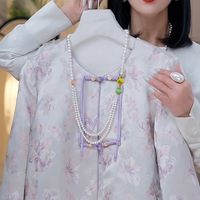 Großhandel Schmuck Elegant Einfacher Stil Runden Künstliche Perle Pulloverkette main image 4