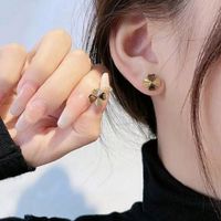 1 Pair Modern Style Sweet Commute Four Leaf Clover 304 Stainless Steel 18K Gold Plated Ear Studs main image 4