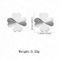 1 Pair Modern Style Sweet Commute Four Leaf Clover 304 Stainless Steel 18K Gold Plated Ear Studs main image 3