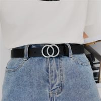 Simple Style Solid Color Pu Leather Unisex Leather Belts main image 7
