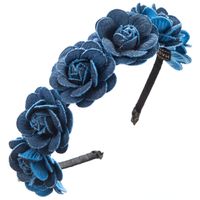 Women's Casual Vacation Classic Style Eye Flower Alloy Cloth Inlay Rhinestones Hair Band main image 5