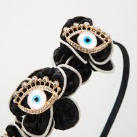 Women's Casual Vacation Classic Style Eye Flower Alloy Cloth Inlay Rhinestones Hair Band main image 4