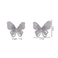 1 Pair Simple Style Classic Style Butterfly Inlay Alloy Diamond In The Debris Ear Studs main image 2