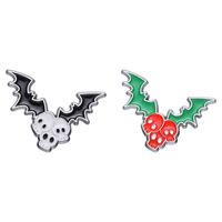 Cartoon Style Cute Cowboy Style Animal Bat Skull Alloy Stamping Stoving Varnish Women's Brooches main image 3