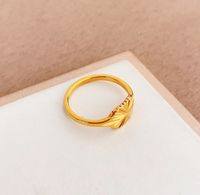 Simple Style Solid Color Titanium Steel 18K Gold Plated Rings In Bulk sku image 1