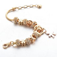 Vintage Style Simple Style Color Block Alloy Plating Inlay Rhinestones Zircon Gold Plated Women's Bracelets main image 7
