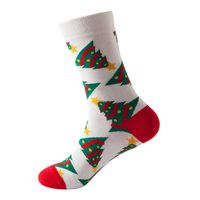 Unisex Fashion Christmas Tree Cotton Jacquard Ankle Socks sku image 1