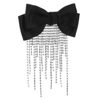 Femmes Décontractée Vacances Style Classique Noeud D'Arc Chiffon Placage Incruster Strass Pince À Cheveux sku image 1