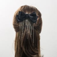 Women's Casual Vacation Classic Style Bow Knot Cloth Plating Inlay Rhinestones Hair Clip main image 3