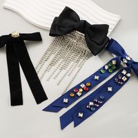 Women's Casual Vacation Classic Style Bow Knot Cloth Plating Inlay Rhinestones Hair Clip main image 1