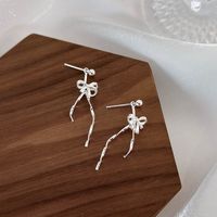 1 Pair Elegant Bow Knot Copper Drop Earrings sku image 1