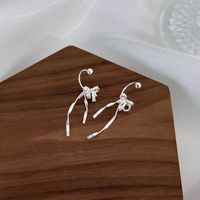 1 Pair Elegant Bow Knot Copper Drop Earrings main image 5