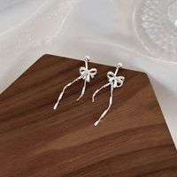 1 Pair Elegant Bow Knot Copper Drop Earrings main image 10