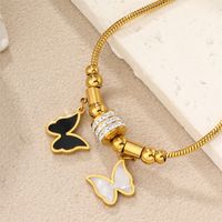 304 Stainless Steel 18K Gold Plated Casual Plating Inlay Sun Heart Shape Butterfly Turquoise Bracelets main image 9