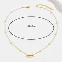 304 Stainless Steel 18K Gold Plated Simple Style Classic Style Plating Inlay Solid Color Rhinestones Pendant Necklace main image 4