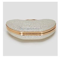 Women's Small PVC Solid Color Elegant Sequins Shell Lock Clasp Evening Bag main image 2