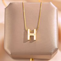 304 Stainless Steel IG Style Simple Style Plating Inlay Four Leaf Clover Round Heart Shape Shell Zircon Pendant Necklace sku image 29