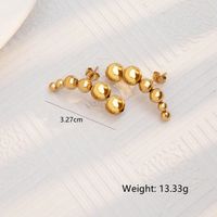 1 Pair Cute Simple Style Geometric Heart Shape 304 Stainless Steel 18K Gold Plated Ear Studs sku image 7