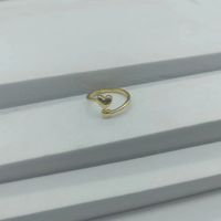 Cute Sweet Heart Shape Sterling Silver Plating Open Ring sku image 3