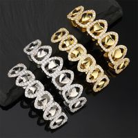 Hip-Hop Solid Color Copper Plating Inlay Zircon Men's Tooth Socket 1 Set main image 10