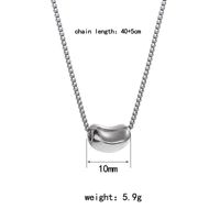 304 Stainless Steel IG Style Simple Style Plating Inlay Four Leaf Clover Round Heart Shape Shell Zircon Pendant Necklace main image 2