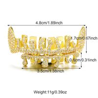 Hip-Hop Solid Color Copper Plating Inlay Zircon Men's Tooth Socket 1 Set sku image 5