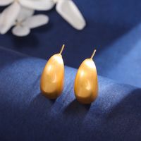 1 Pair Elegant Simple Style Solid Color Plating Copper 18K Gold Plated Ear Studs main image 4