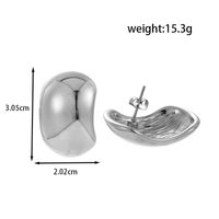 1 Pair Simple Style Classic Style S Shape Water Droplets Plating 304 Stainless Steel 14K Gold Plated Ear Studs main image 10