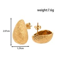 1 Pair Simple Style Classic Style S Shape Water Droplets Plating 304 Stainless Steel 14K Gold Plated Ear Studs main image 7