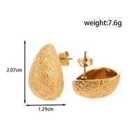 1 Paire Style Simple Style Classique Forme S Les Gouttelettes D'Eau Placage Acier Inoxydable 304 Plaqué Or 14K Boucles D'Oreilles sku image 3