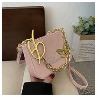 Women's Small Suede Letter Butterfly Streetwear Square Magnetic Buckle Crossbody Bag main image 4