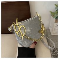 Women's Small Suede Letter Butterfly Streetwear Square Magnetic Buckle Crossbody Bag main image 5