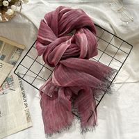 Women's Sweet Solid Color Linen Silk Scarf sku image 12