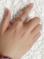 Copper 18K Gold Plated Elegant Luxurious Plating Inlay Geometric Zircon Open Rings main image 8