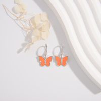 1 Pair Cute Lady Sweet Butterfly Plating Sterling Silver White Gold Plated Drop Earrings main image 4