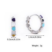 1 Pair Basic Modern Style Classic Style Round Plating Inlay Sterling Silver Zircon White Gold Plated Hoop Earrings sku image 2