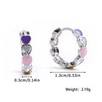 1 Pair Basic Modern Style Classic Style Round Plating Inlay Sterling Silver Zircon White Gold Plated Hoop Earrings sku image 3