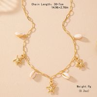 Wholesale Jewelry Vacation Marine Style Solid Color Alloy Shell Necklace main image 5
