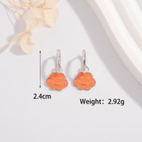 1 Pair Cute Lady Sweet Clouds Smiley Face Plating Sterling Silver White Gold Plated Drop Earrings sku image 1