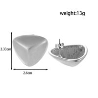 1 Pair IG Style Simple Style C Shape Triangle Square 304 Stainless Steel Ear Studs main image 7